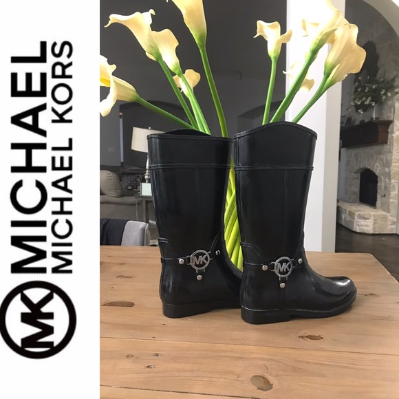 MICHAEL Michael Kors Tall Rubber Rain Boots - Picture 2 of 4